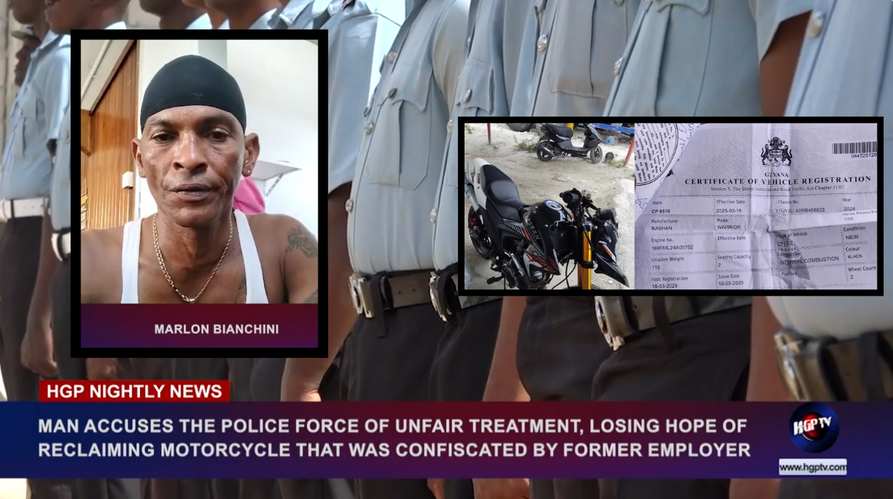 MAN ACCUSES POLICE FORCE UNFAIR TREATMENT, LOSING HOPE OF RECLAIMING HIS MOTORCYCLE THAT WAS CONFISCATED BY FORMER EMPLOYER