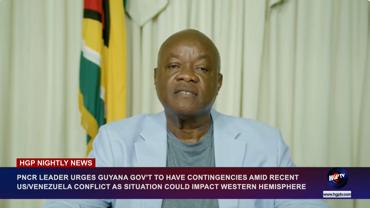  PNCR LEADER URGES GUYANA GOV’T TO HAVE CONTINGENCIES AMID RECENT US/VENEZUELA CONFLICT AS SITUATION COULD IMPACT WESTERN HEMISPHERE