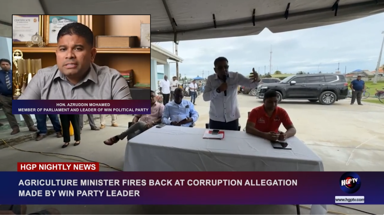 AGRICULTURE MINISTER FIRES BACK AT CORRUPTION ALLEGATION MADE BY WIN PARTY LEADER