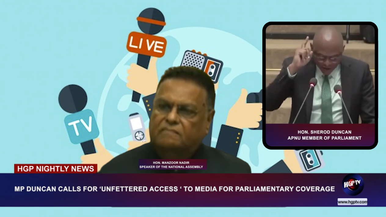 MP DUNCAN CALLS FOR ‘UNFETTERED ACCESS ‘ TO MEDIA FOR PARLIAMENTARY COVERAGE