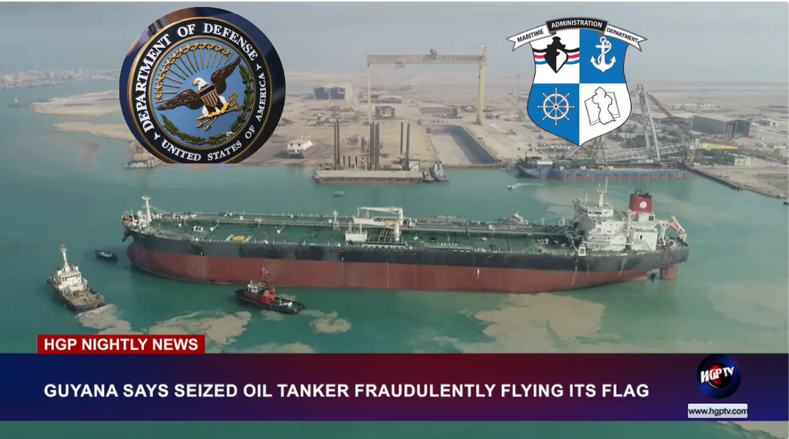 GUYANA SAYS SEIZED OIL TANKER FRAUDULENTLY FLYING ITS FLAG